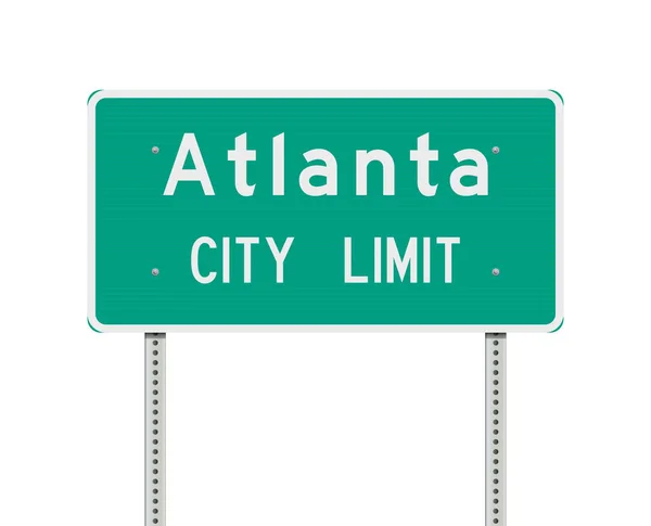 Atlanta City Limit Sinal Estrada — Vetor de Stock