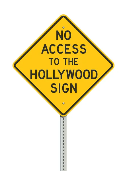 Kein Zugang Zum Hollywood Schild — Stockvektor