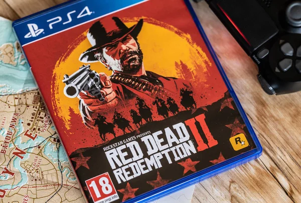 Nantes Francia Octubre 2018 Lanzamiento Red Dead Redemption Para Ps4 — Foto de Stock