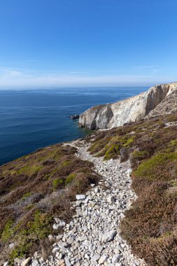 Crozon yarımadasında Cap de la Chevre (Finistere, Fransa)