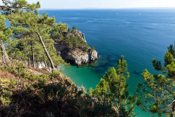 Plage Ile Vierge Saint Hernot Sur Péninsule Crozon Finistère France — Photo