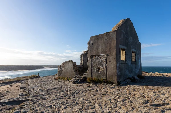 Ruinen Des Maison Des Douaniers Auf Dem Point Percho Quiberon — Stockfoto