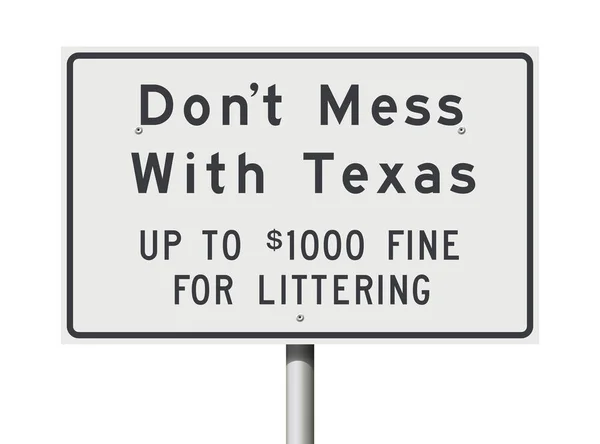 Jangan Mess Dengan Tanda Jalan Texas - Stok Vektor