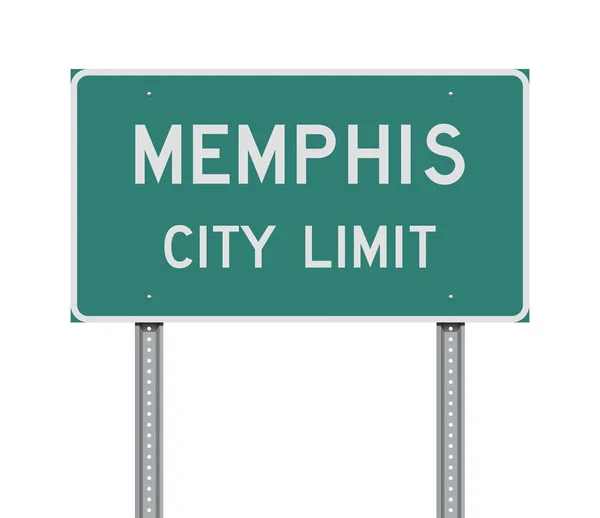 Illustration Vectorielle Panneau Vert Memphis City Limit — Image vectorielle