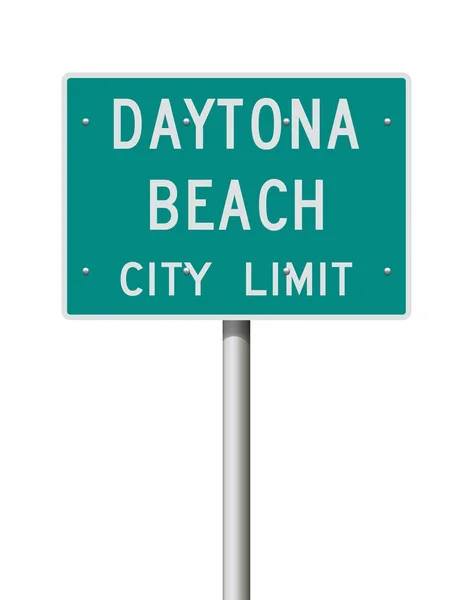 Illustration Vectorielle Panneau Vert Daytona Beach City Limit — Image vectorielle