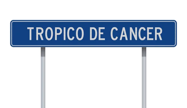 Ilustración Vectorial Del Trópico Cáncer Español — Archivo Imágenes Vectoriales