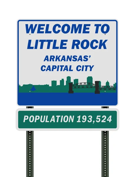 Ilustración Vectorial Señal Tráfico Little Rock Arkansas Capital City — Vector de stock