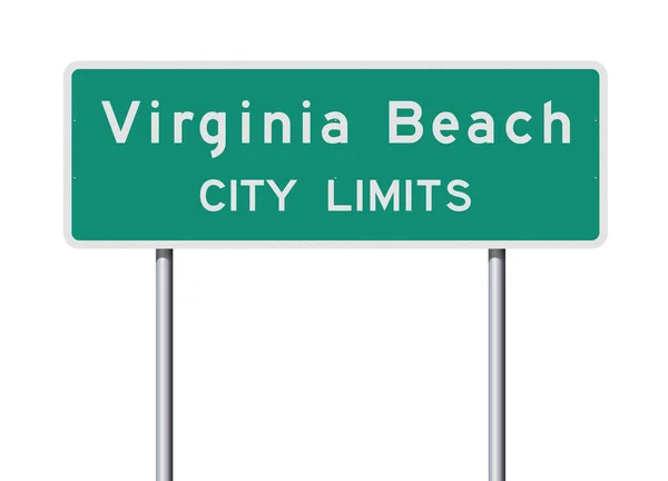 Illustration Vectorielle Panneau Vert Virginia Beach City Limit — Image vectorielle