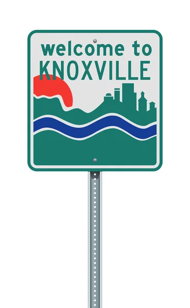 Ilustración Vectorial Señal Tráfico Welcome Knoxville — Vector de stock