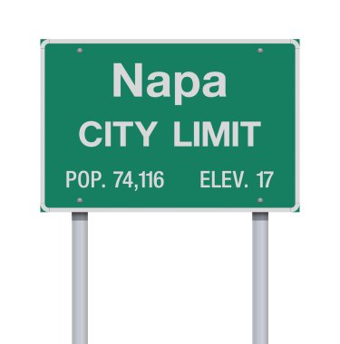 Napa City Limit yeşil yol işareti vektör illüstrasyon
