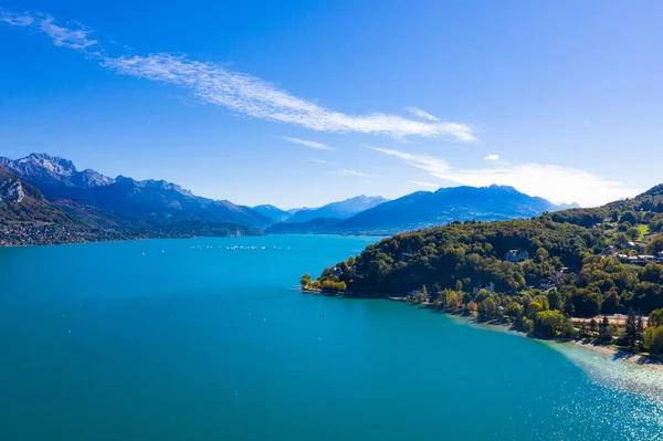 Vue Aérienne Lac Annecy France — Photo