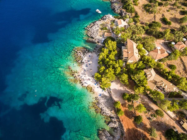 希腊Zakynthos Zante 岛Agios Nikolaos市的空中景观 — 图库照片