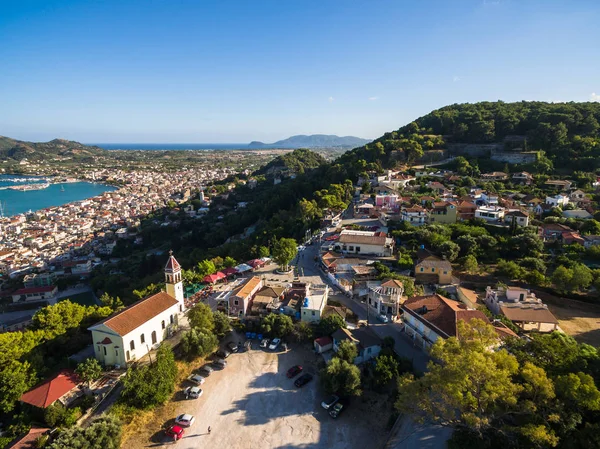 Letecký Pohled Město Zakynthos Ostrově Zante Řecko — Stock fotografie