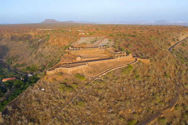 Вид Воздуха Старый Форт Сидаде Велья Сантьяго Кабо Верде Кабо — стоковое фото