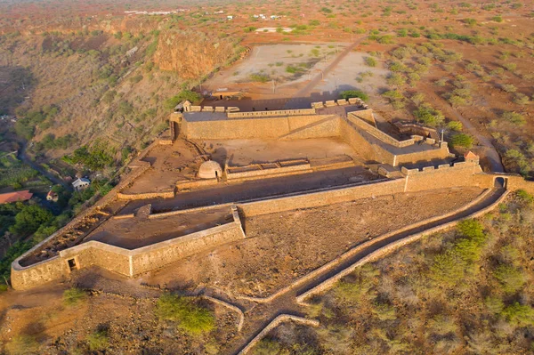 Vista Aérea Del Antiguo Fuerte Cidade Velha Santiago Cabo Verde —  Fotos de Stock