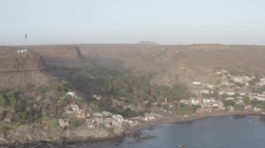 Santiago 4k ungraded Uhd Havadan görünümü Cidade Velha şehir - Cape Verde - Cabo Verde