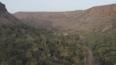 Santiago 4k ungraded Uhd Havadan görünümü Cidade Velha şehir - Cape Verde - Cabo Verde