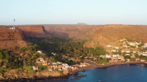 Uhd Vista Aérea Cidade Velha Santiago Cabo Verde Cabo Verde — Vídeo de stock