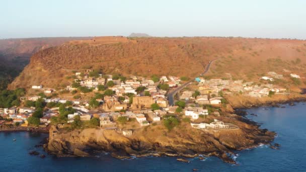 Uhd Légi Nézet Cidade Velha Város Santiago Cape Verde Cabo — Stock videók