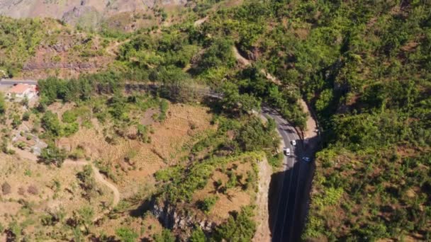 Vista Aérea Uhd Del Parque Natural Serra Malagueta Isla Santiago — Vídeos de Stock