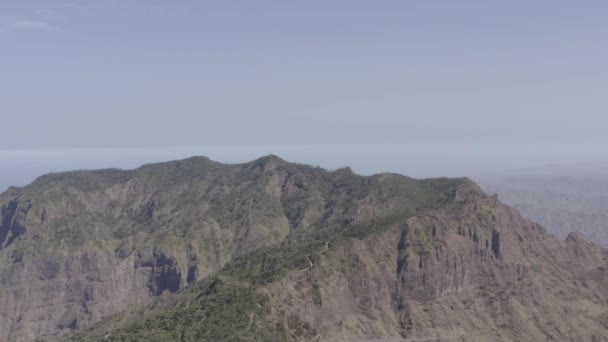 Ungraded Uhd Aerial View Serra Malagueta Natural Parc Santiago Island — Stock Video