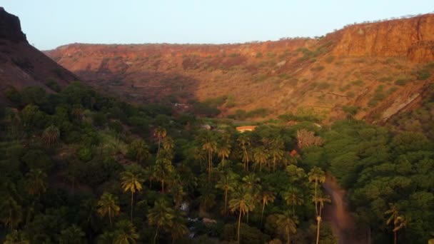 Uhd Vista Aérea Cidade Velha Santiago Cabo Verde Cabo Verde — Vídeos de Stock