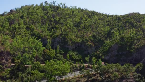 Uhd Vista Aérea Serra Malagueta Parque Natural Ilha Santiago Cabo — Vídeo de Stock