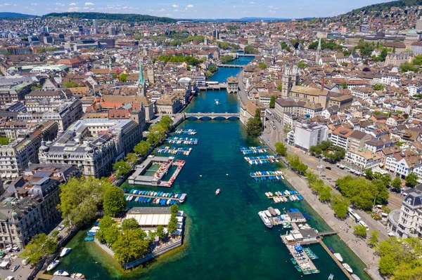 Veduta aerea della città di Zurigo in Svizzera — Foto Stock