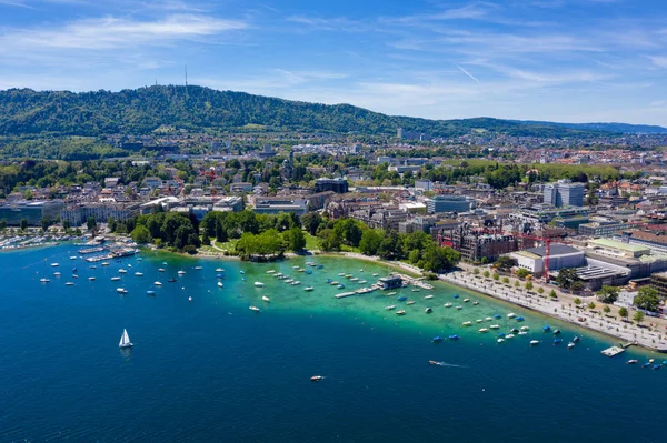 Aerial view of Zurich  city in Switzerland — Stock Photo, Image