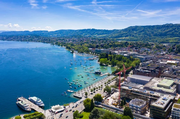 Luftaufnahme der Stadt Zürich in der Schweiz — Stockfoto