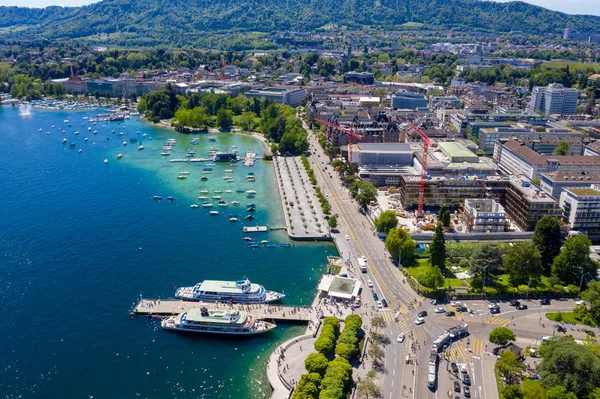 スイスのチューリッヒ市の航空写真 — ストック写真