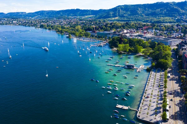 Aerial view of Zurich  city in Switzerland — Stock Photo, Image