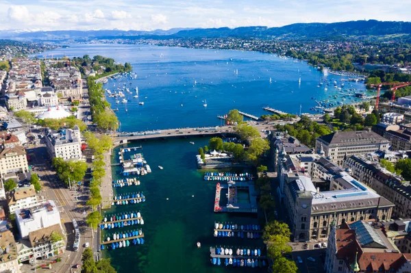 Veduta aerea della città di Zurigo in Svizzera — Foto Stock