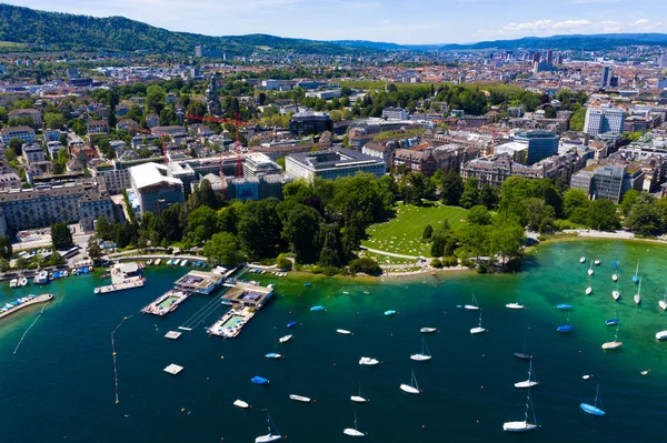 Aerial view of Zurich  city in Switzerland — Stock Photo, Image