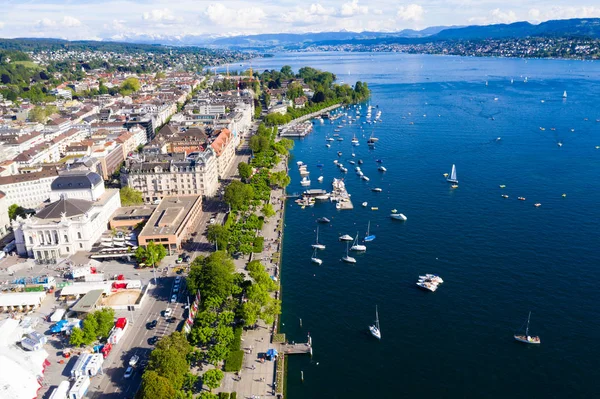 Aerial view of Zurich  city in Switzerland — Stock Photo, Image