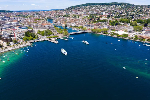 Aerial view of Zurich  city in Switzerland — Stock Photo, Image