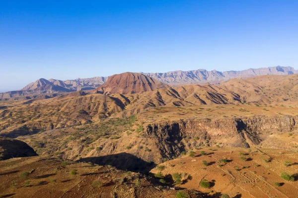 Aerial view of Brianda mount in Rebeirao Manuel in Santiago isla — Stock Photo, Image