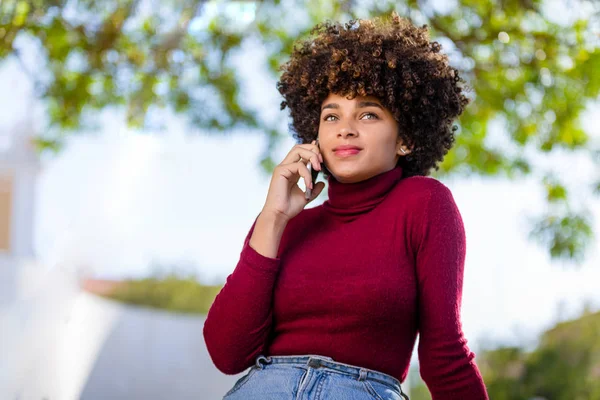 Outdoor portrait of a Young black African American young woman s — Stock Photo, Image