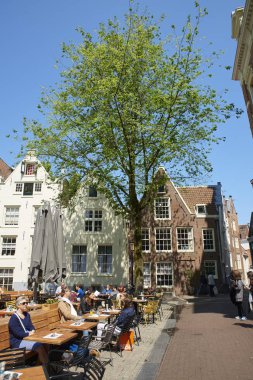 Amsterdam sokak görünümü 