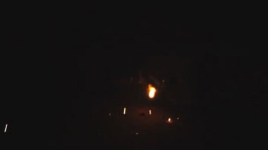 geceleri çalışır yakın çekim Kaynak kıvılcım