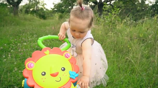 Niña en la naturaleza — Vídeo de stock