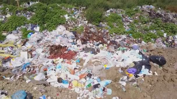 Una Pila Basura Aire Libre — Vídeo de stock