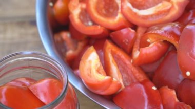 kırmızı biber hazırlanması için hazırlık