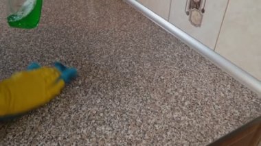 Kadın mutfakta Temizleme