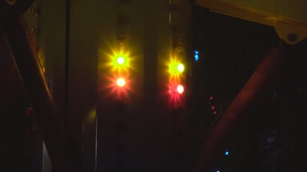 Lampeggiante luce multicolore — Video Stock