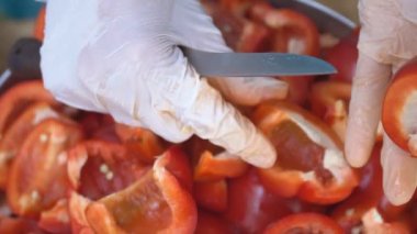 kesme kırmızı biber