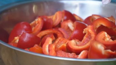 kırmızı biber hazırlanması için hazırlık