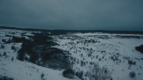 Claro cubierto de nieve — Vídeo de stock