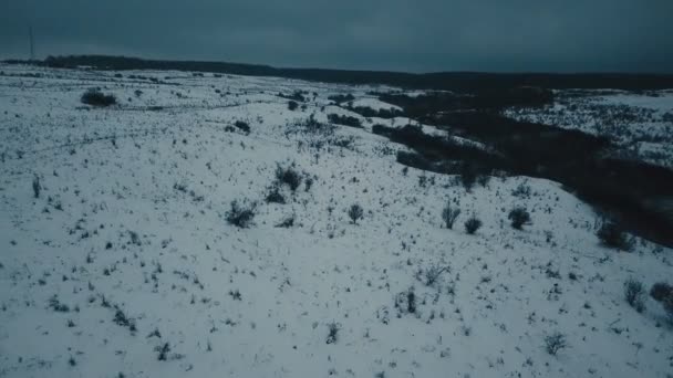 Claro cubierto de nieve — Vídeos de Stock