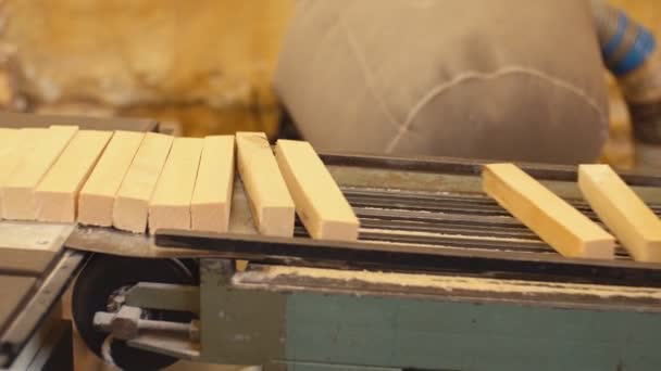 Verlagerung von Platten bei der Herstellung von Schachteln — Stockvideo